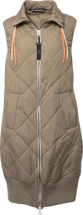 Image du produit Laurasøn Steppweste, lange Form, Stehkragen, Zipper, Rippsaum (S)