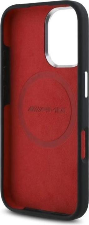 Actual product image Mercedes AMG AMHMP16SSRRK iPhone 16 6.1" czarny/black hardcase Silicone Graphics MagSafe (Apple iPhone 16)