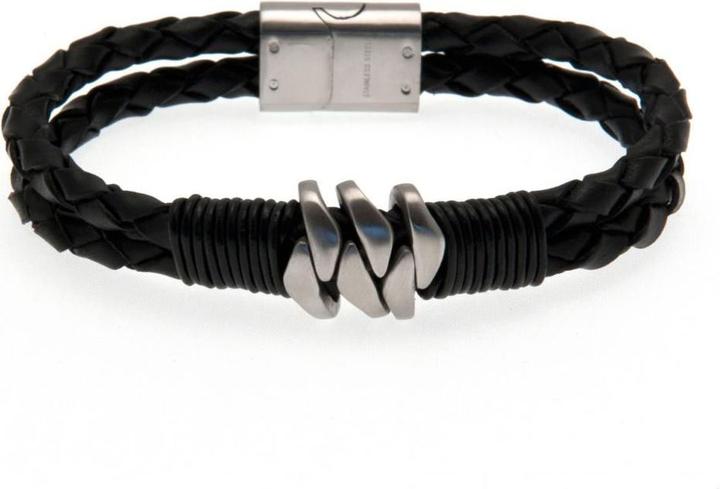 Immagine prodotto Arsenal FC Bracciale in pelle (21 cm, Cuoio, Acciaio inossidabile)