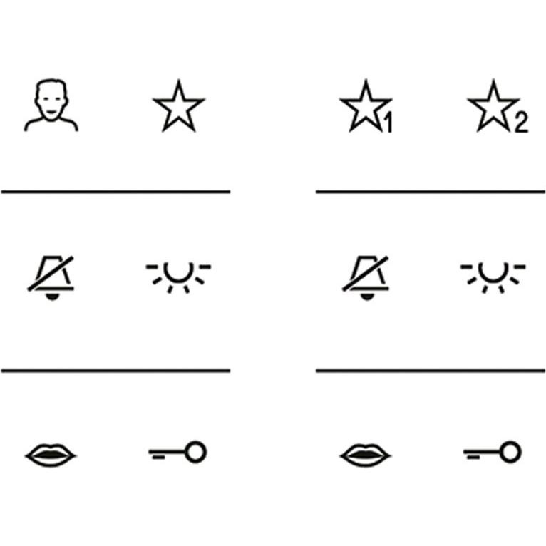 JUNG, Zubehör Schalterprogramm, Schalter-Symbol LS Schalter-Symbol ws SIAV6LS