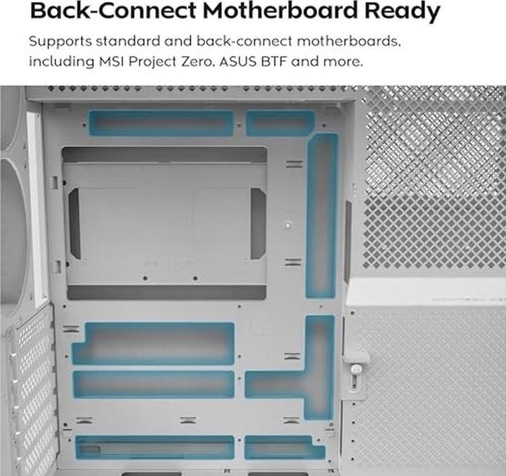 Actual product image Montech HS01 (weiss, Tempered Glass) (Mini-ITX, mATX, ATX)