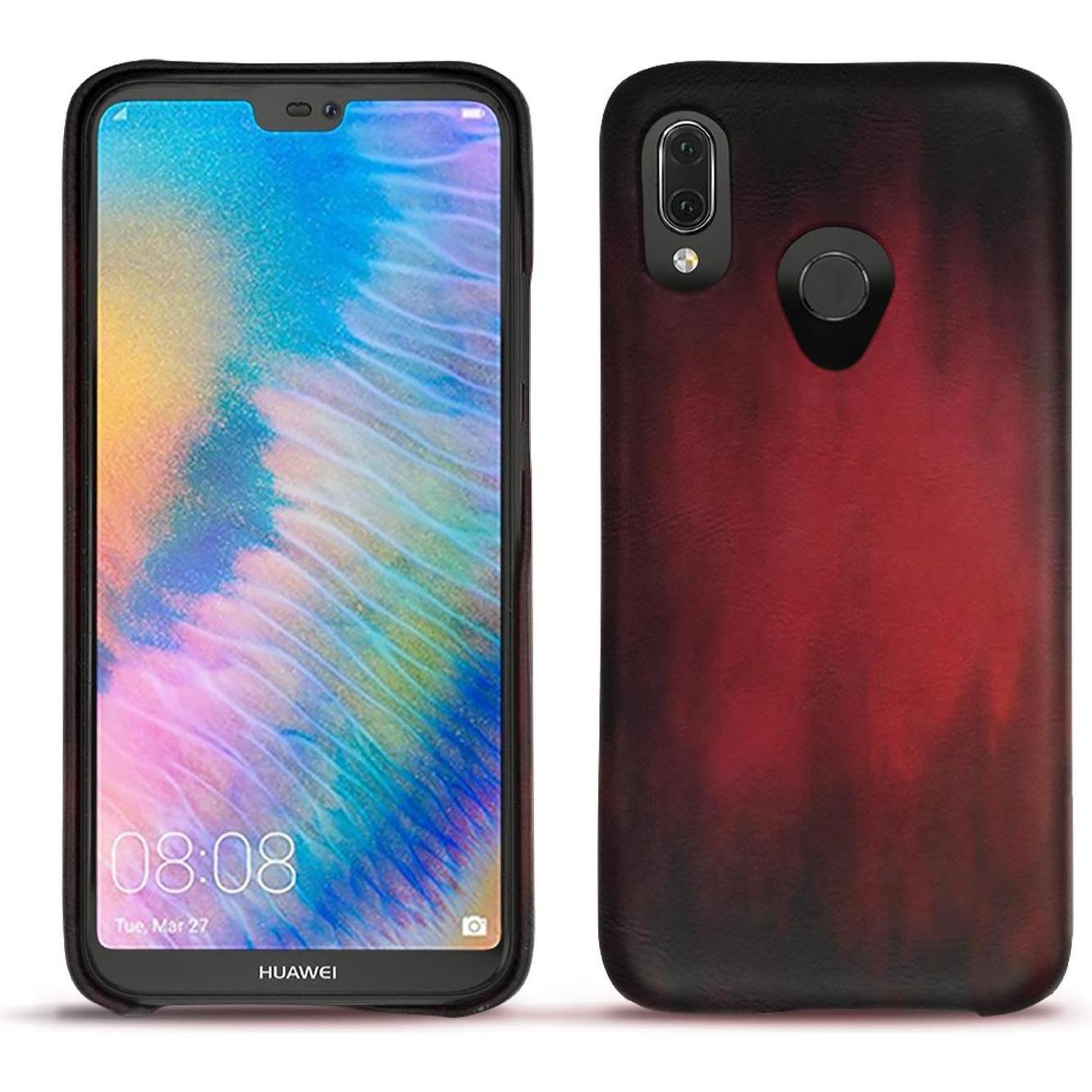 Thumbnail - Noreve Lederschutzhülle (Huawei P20 Lite), Smartphone Hülle, Rot