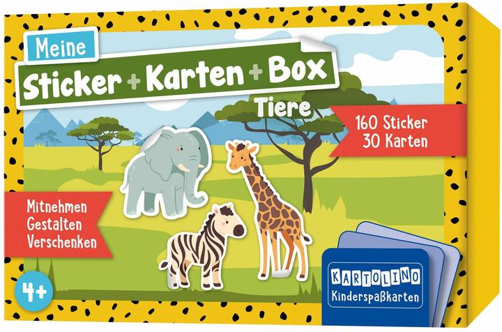 Produktbild Meine Sticker + Karten + Box - Tiere, m