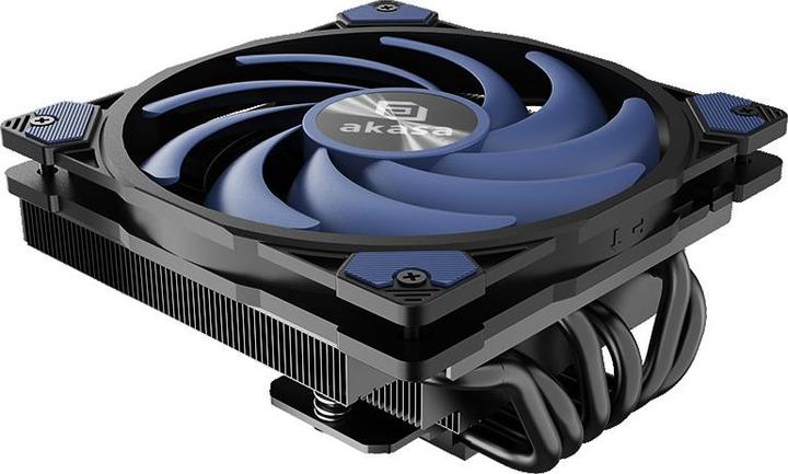 Actual product image Akasa ALUCIA H6LS M2 CPU cooler - 120 mm, black / blue (67.20 mm)
