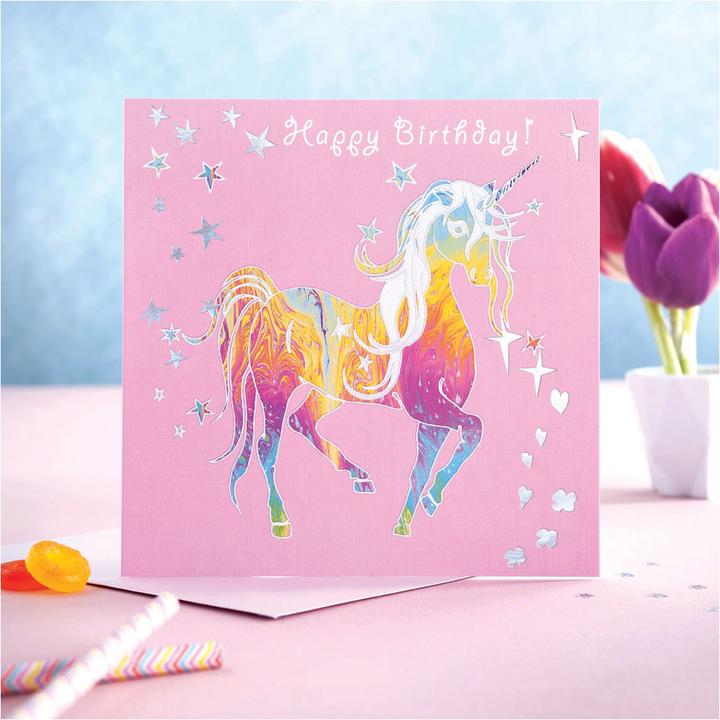 Actual product image Deckled Edge Greeting Card Prancing Myth Paper (1 pcs.)