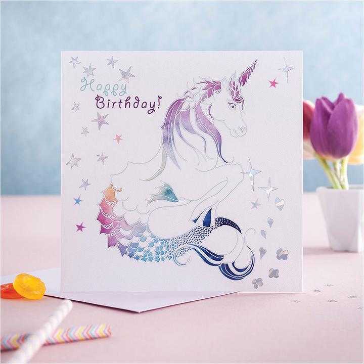 Produktbild Deckled Edge Grusskarte Prancing Myth Papier