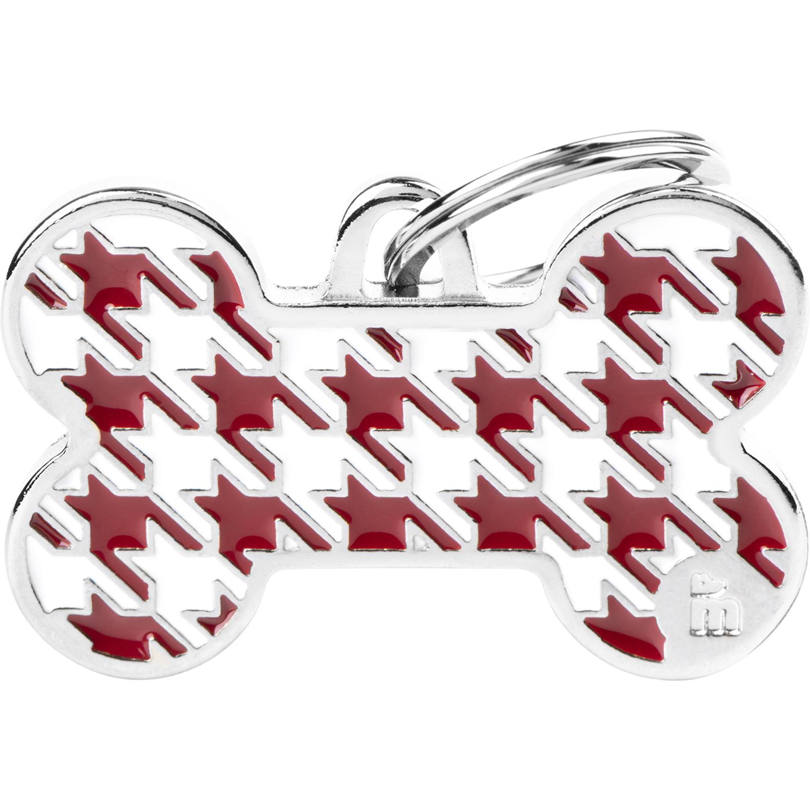 Myfamily MyFa tegn style, ben L, pied a poule rød (L, Cane, Sport cane), Collare + Guinzaglio