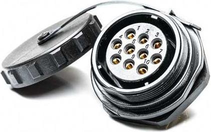 Immagine prodotto Rs Pro Connettore a spina rotonda a 10 pin / 25.0A, montaggio a pannello, connessione a vite IP68