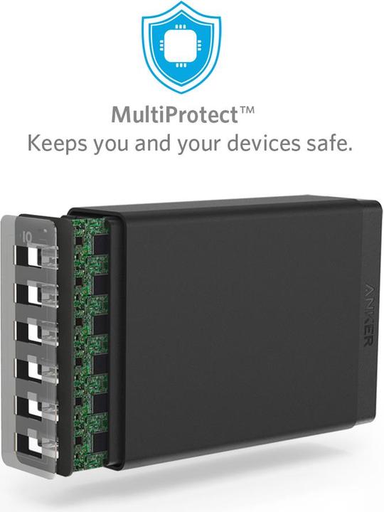 Produktbild Anker 6-Port 60W (60 W, 6 Ports)
