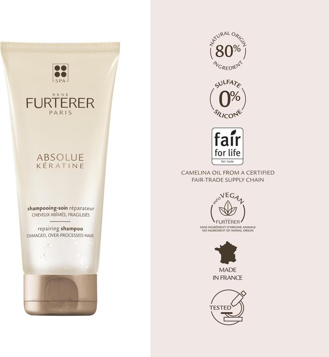 Image du produit Rene Furterer Absolue Kératine Shampooing Soin réparateur (200 ml, Shampoing liquide)