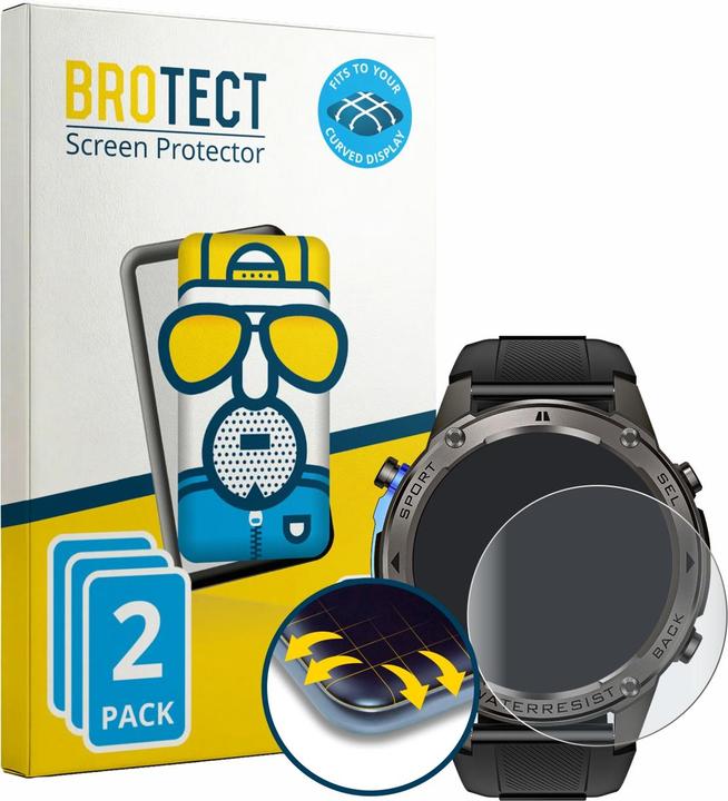 Produktbild BROTECT Fullscreen für Kardena Care GPS Schutzfolie Displayschutz Folie Matt Entspiegelungsfolie