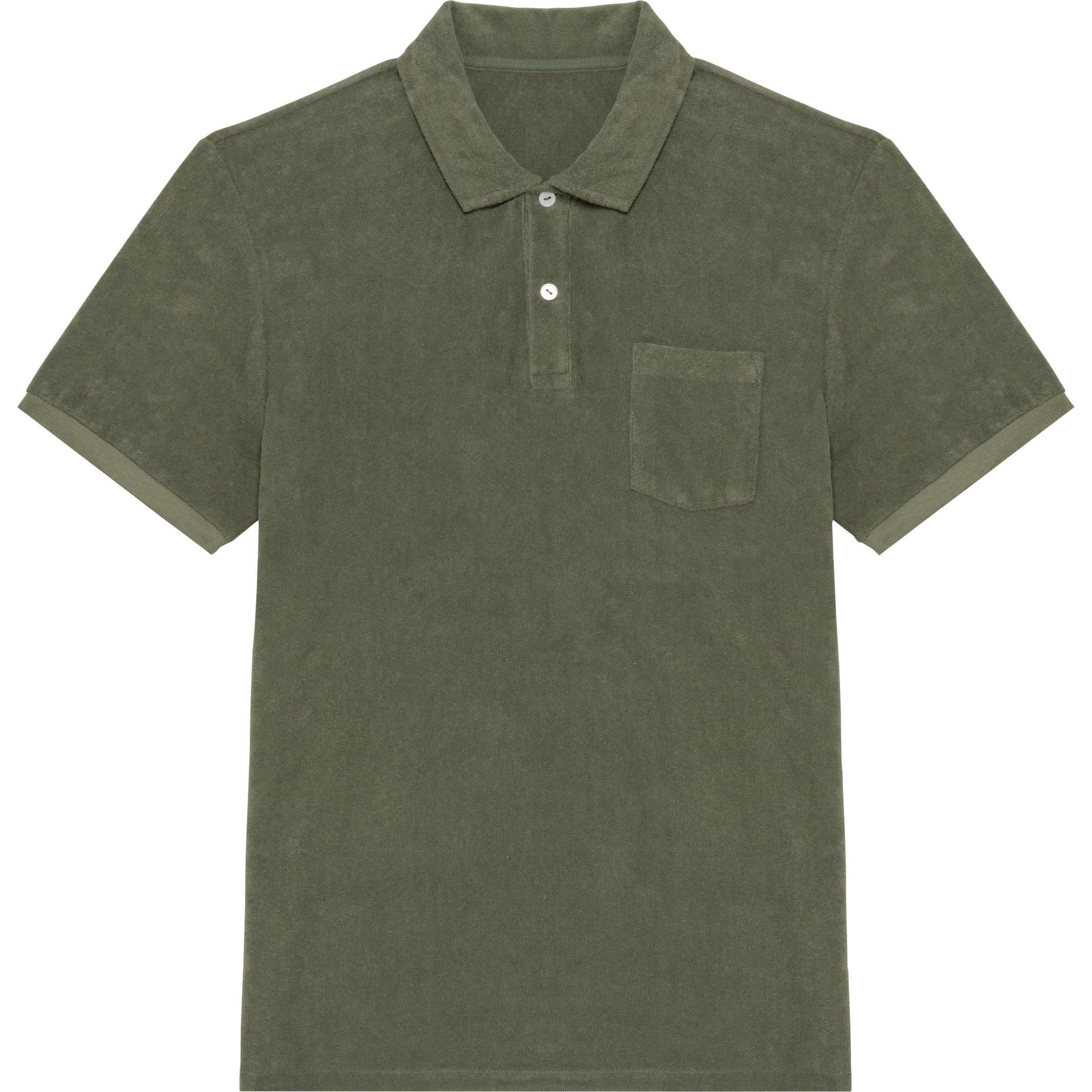 Native Spirit, Herren, Shirt, Umweltfreundliches Poloshirt aus Frottee, Grün, (3XL)