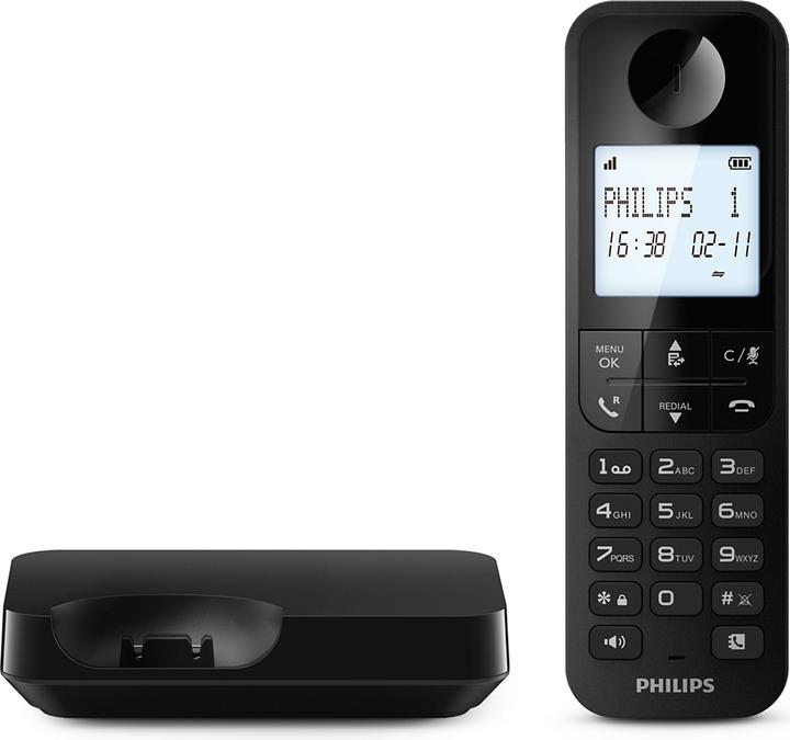 Actual product image Philips Duo D2702B Cordless Landline Telephone