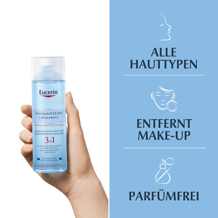 Image du produit Eucerin DermatoCLEAN Eau micellaire 3en1 (Eau micellaire, 200 ml)