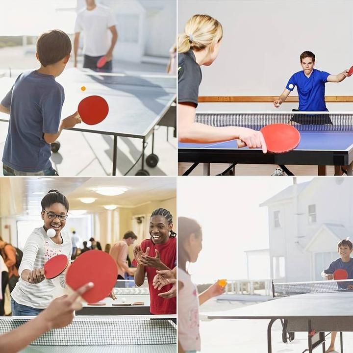 Actual product image PhoneLook Semi-professional ping-pong game set with 6 balls, 2 ping-pong rackets and extendable net