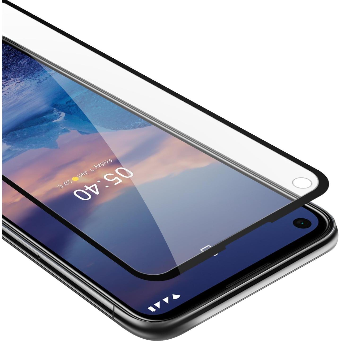 Cadorabo Vollbild Displayschutzglas (1 Stück, Nokia 5.4), Smartphone Schutzfolie, Schwarz