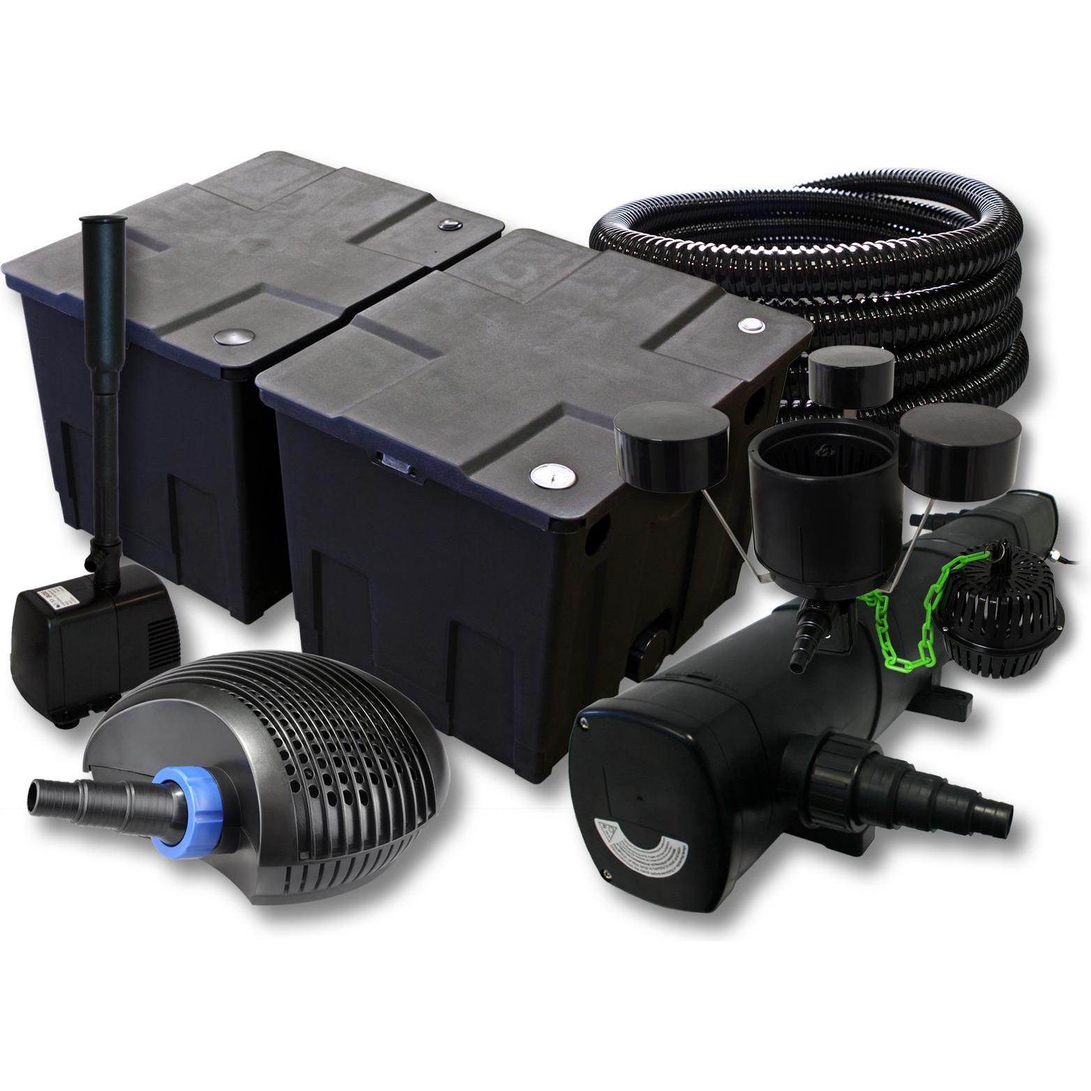 SunSun, Brunnen + Gartenteich, Filter Set 60000l Teich 72W UVC,40W Pumpe Schlauch Skimmer Springbrunnen