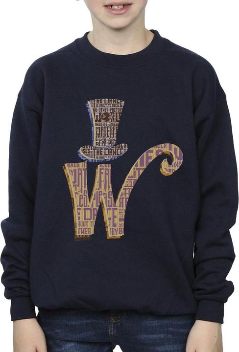 Actual product image Willy Wonka & the Chocolate Factory Boys W Logo Hat Sweatshirt (152, 158)