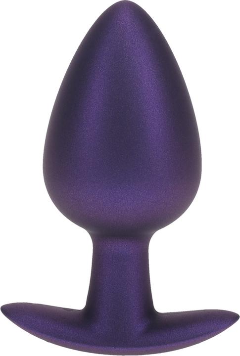 Actual product image Ouch! Smooth Silicone Anal Plug - Large - 3.5 / 8,9 cm - Metallic Purple