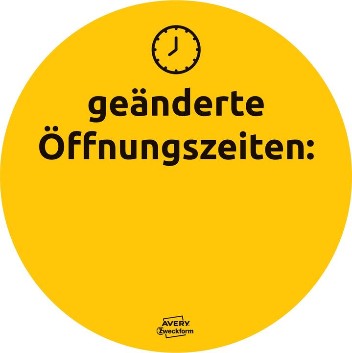 Actual product image Avery Notice labels set Ø 200 mm, 12 sheets