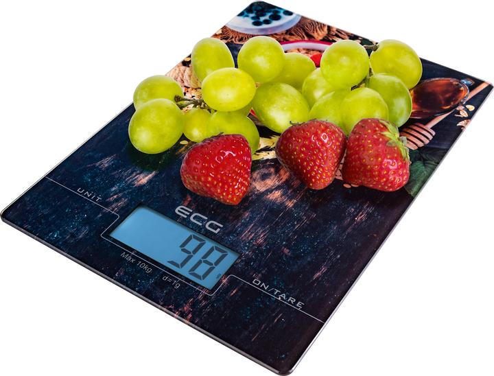 Actual product image ECG KV 1021 Berries Multicolor Countertop Rectangle Electronic Kitchen Scale