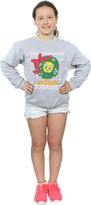 Produktbild Looney Tunes Tweety Pie Christmas Fair Isle Sweatshirt Mädchen (116)