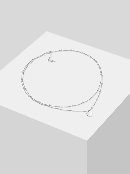 Produktbild Elli Choker Layer Plättchen Kugelkette (Sterling Silber, 36 cm)
