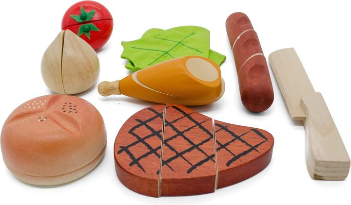 Image du produit Activity Board Plaque de gril en bois à découper, kit d'accessoires de cuisine en bois pour enfants