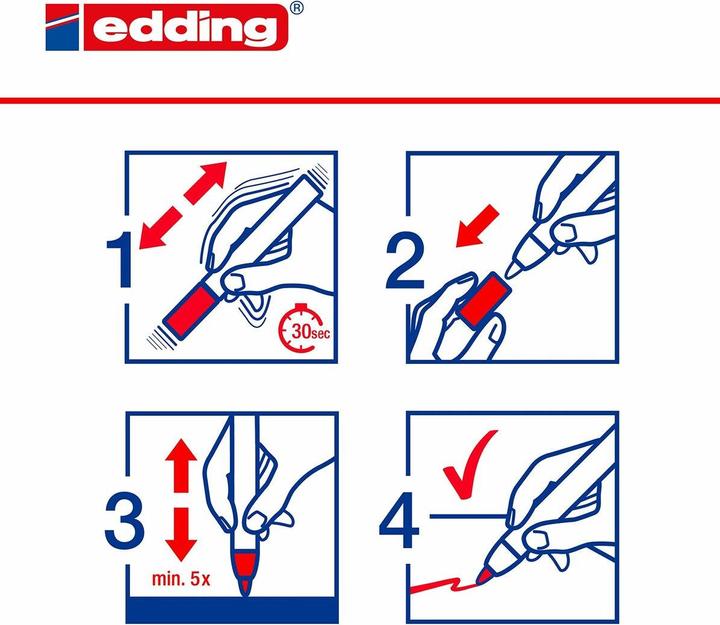 Produktbild Edding Kreidemarker (4095/002/CZ ED) (Raudona (Rot), 3 mm, 10 x)