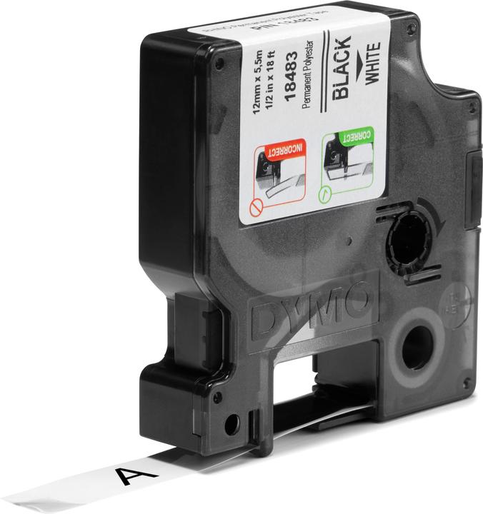 Produktbild Dymo Rhino ID2 Polyesterband 18764, weiss (1.20 cm, Weiss)