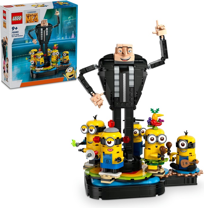 Actual product image LEGO Gru and the Minions made from bricks (75582, LEGO Minions)