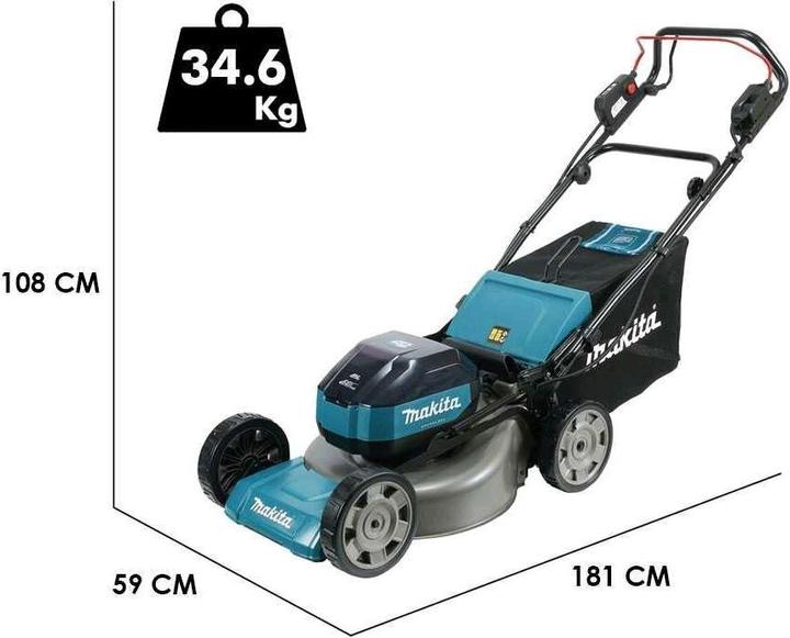 Actual product image Makita LM004JB101 Cordless lawn mower 3200W 64V Cutting width (max.) 53cm (Rechargeable battery operated)