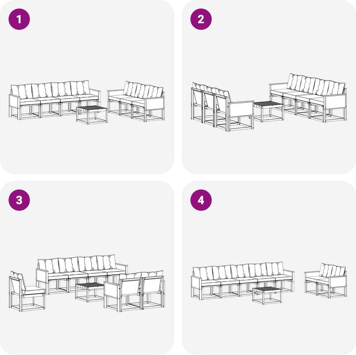 Produktbild vidaXL Outdoor-Sofa