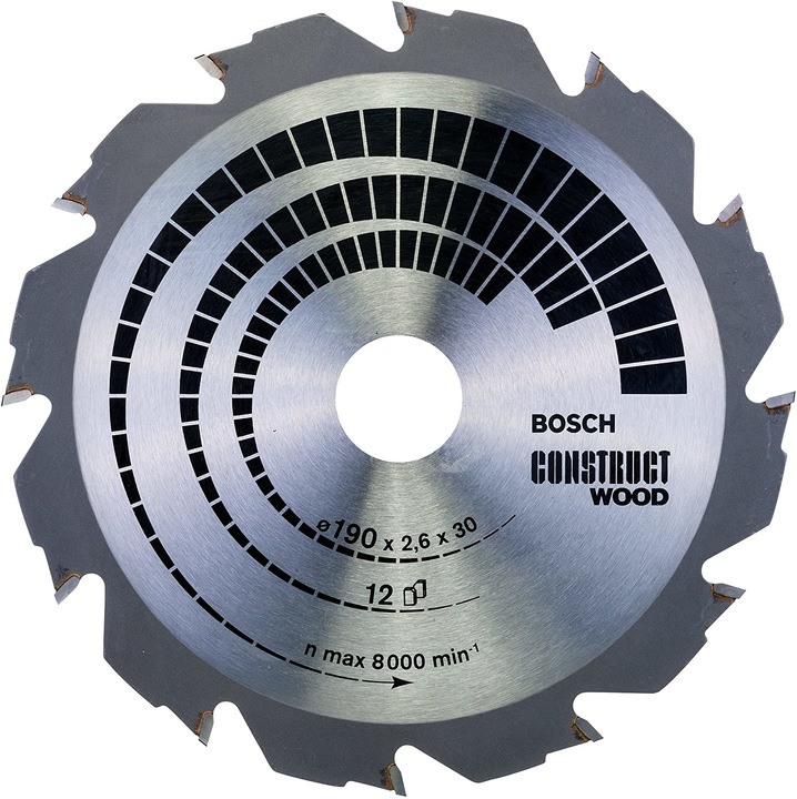 Produktbild Bosch Professional Zubehör PRO Construct Wood Kreissägeblatt, 190 x 2,6 x 30 mm