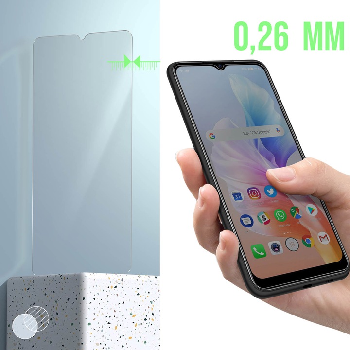 Actual product image Avizar 9H hardness glass display protection film (1 Piece, Doogee X98)