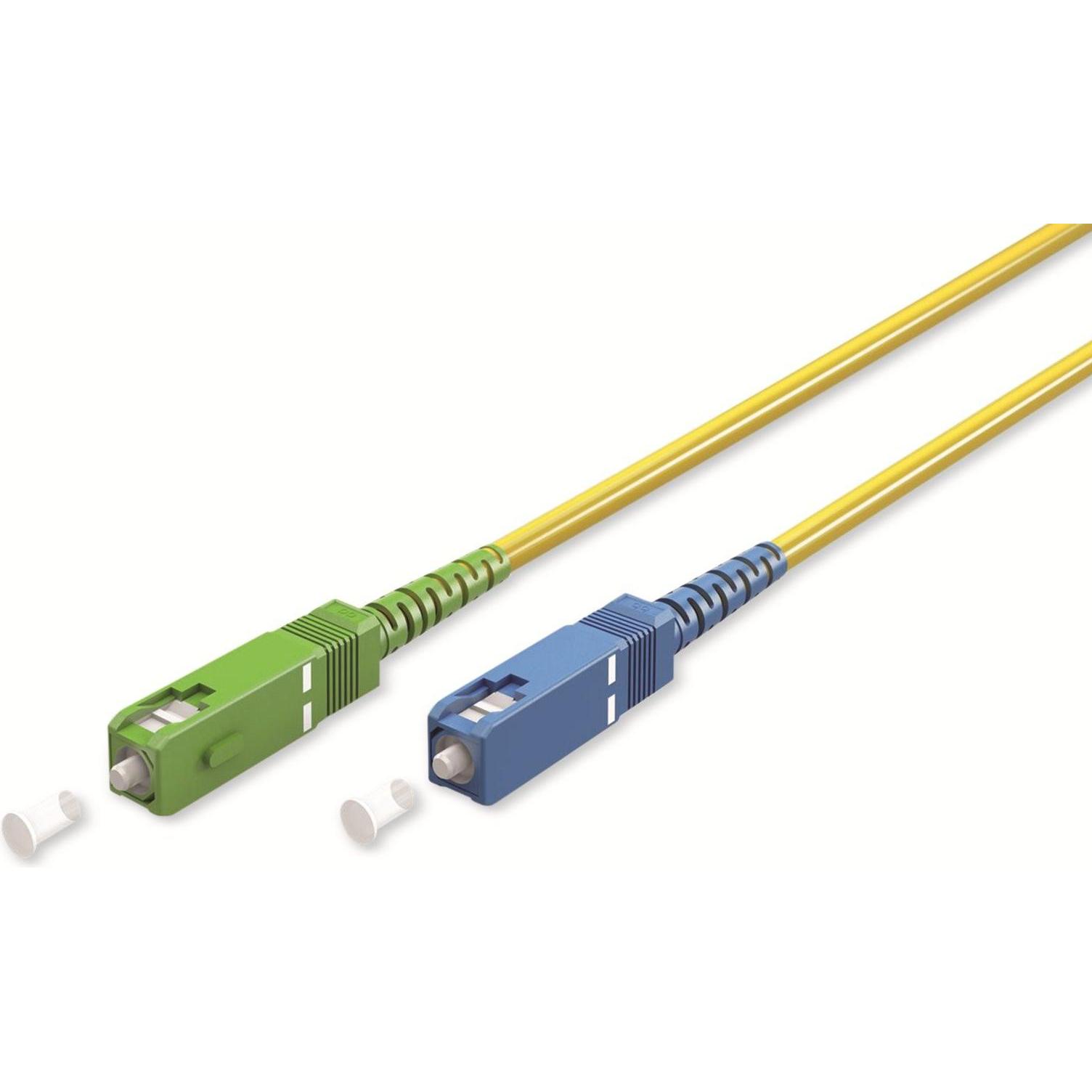 Goobay Glasfaserkabel FTTH, Singlemode OS2 Yellow, Gelb Simplex, 30 m (S/UTP, CAT6, 30 m), Netzwerkkabel