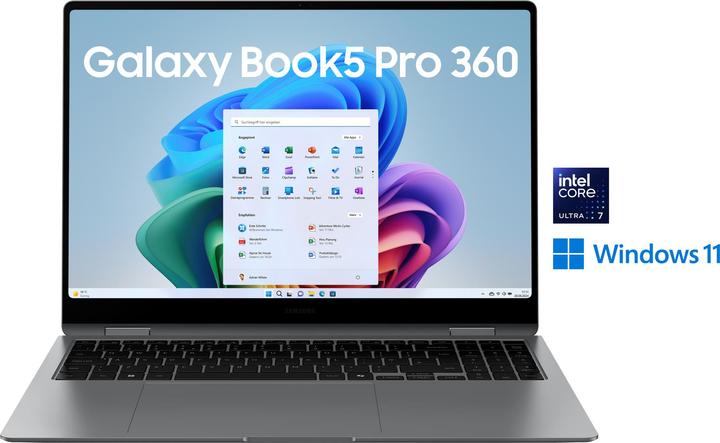 Produktbild Samsung Galaxy Book5 Pro 360 40,6cm (16 ) Ultra 7 32GB 1TB (15.98", 32 GB, 1000 GB, DE)