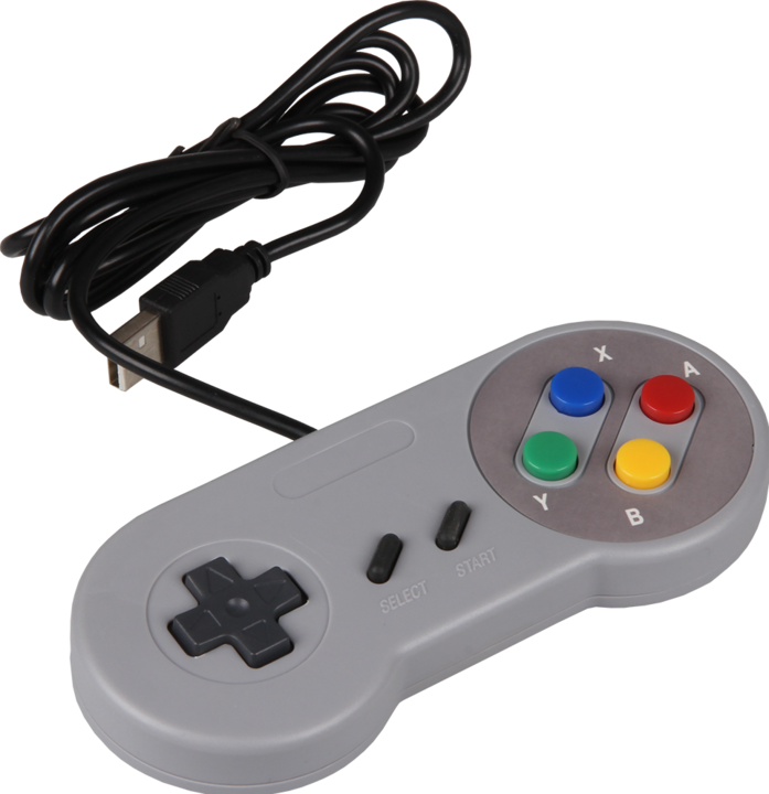 Actual product image Joy-it Gamepad SNES Design Gamepad Raspberry Pi®, universal Grey (PC)
