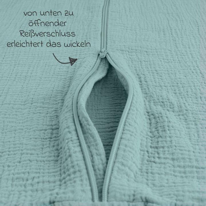 Actual product image La Loona LaLoona sleeping bags summer sleeping bag muslin / gauze - Mint - (90 cm, 0.5 TOG, Summer)