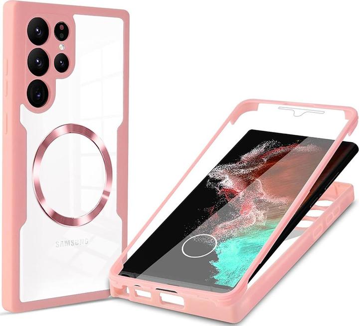 Immagine prodotto Techsuit - ColorVerse 360 MagSafe Series + Screen Protector - Samsung Galaxy S22 Ultra 5G - Pink (Samsung Galaxy S22 Ultra (5G))