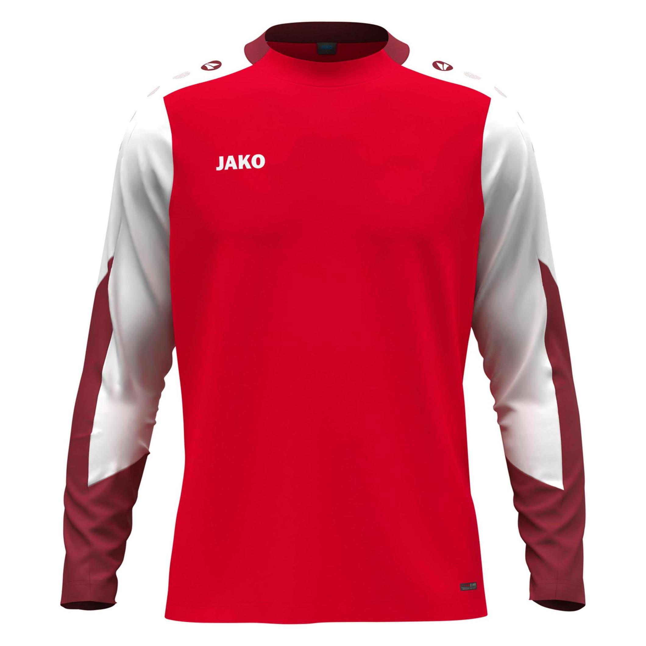 Jako, Unisex, Pullover, Longsleeve Dynamic, Weiss, Rot, (Xl)