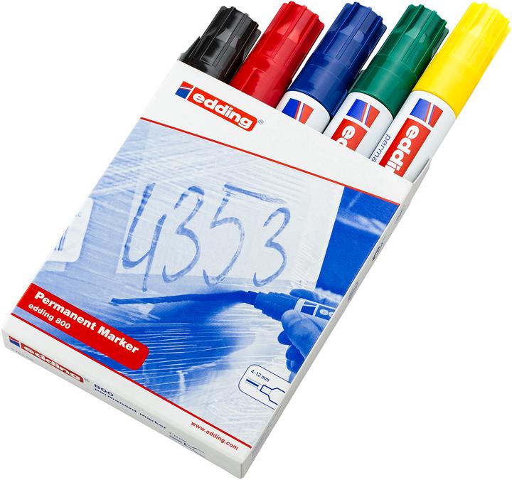 Image du produit Edding 800-99 (Noir, 4 mm, 5 x)