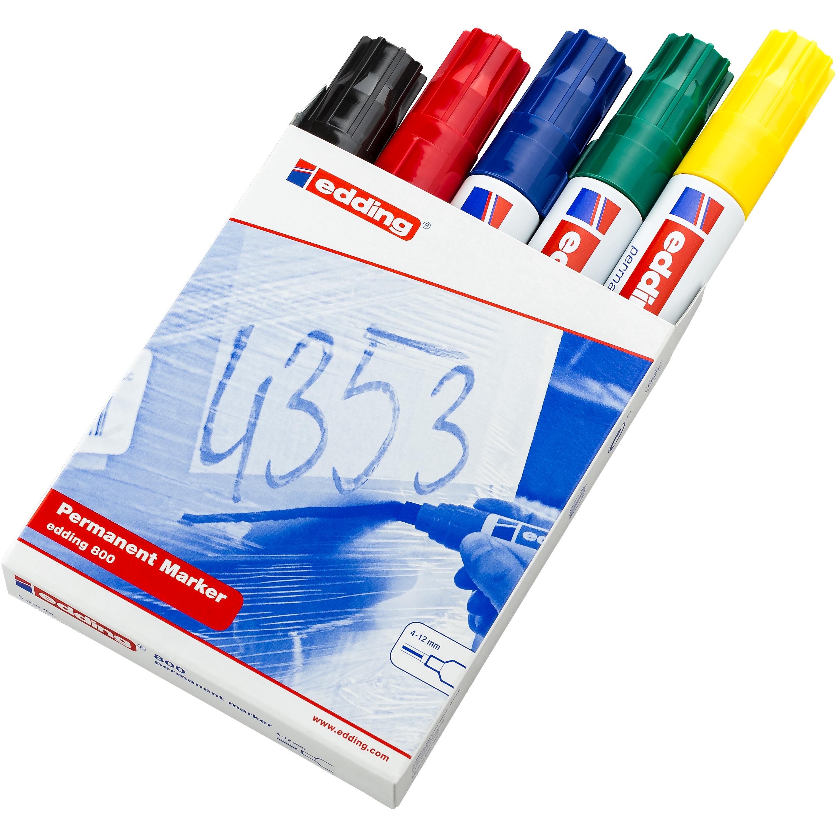 Thumbnail - Edding, Marker, 800-99 (Schwarz, 4 mm, 5 x)