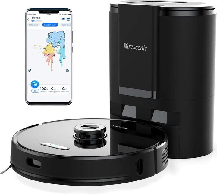Proscenic WLAN Robot Vacuum Cleaner M8 PRO (Robot vacuum)
