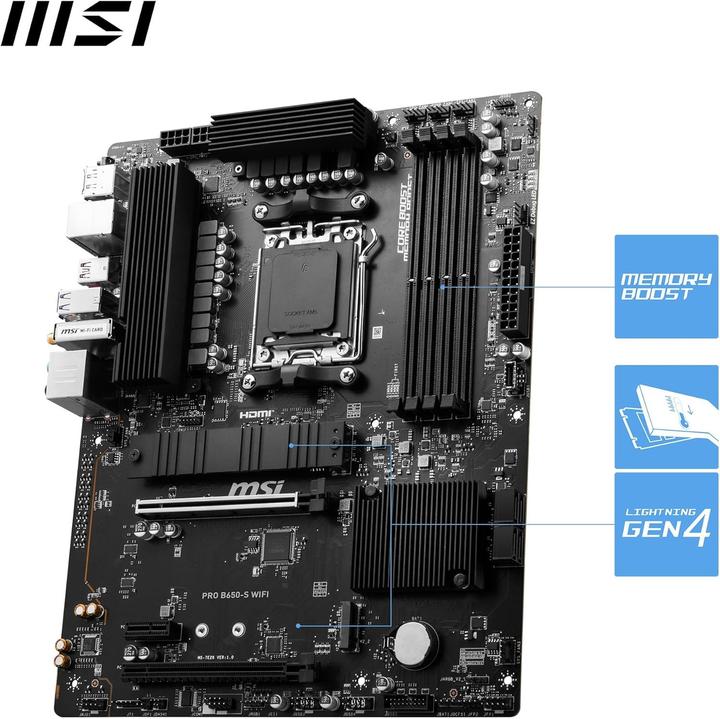Image du produit MSI PRO B650-S WIFI (AM5, AMD B650, ATX)