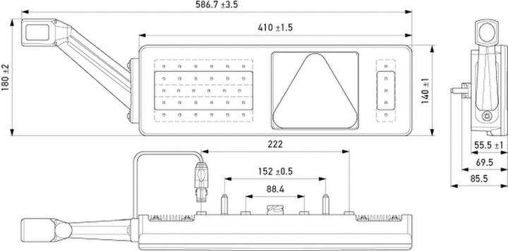 Produktbild Hella Rücklicht rechts LED Anbau für Anhänger 2VP 340 970-041