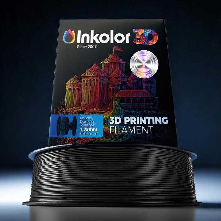 Actual product image Inkolor 3D Filament PLA Schwarz (PLA, 1.75 mm)
