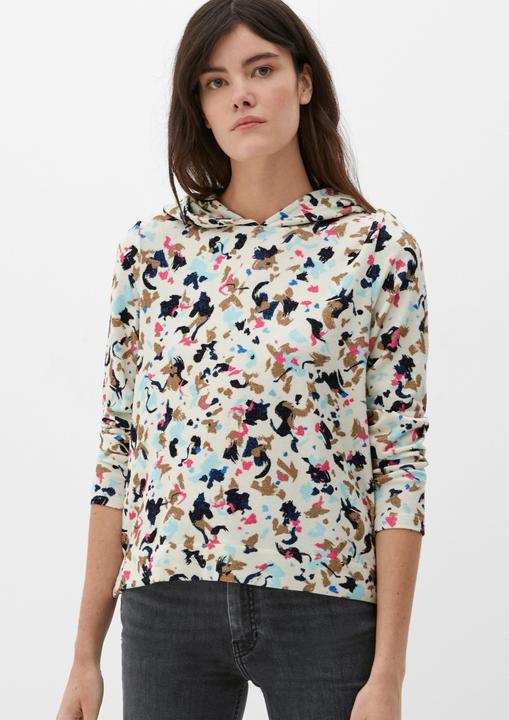 Produktbild s.Oliver T-Shirt Hoodie mit Allover-Muster (36)