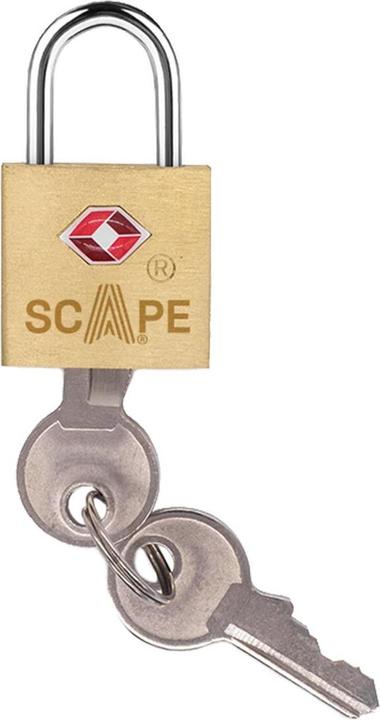 Actual product image Scape Travel Tastensperre Messing rechteckig