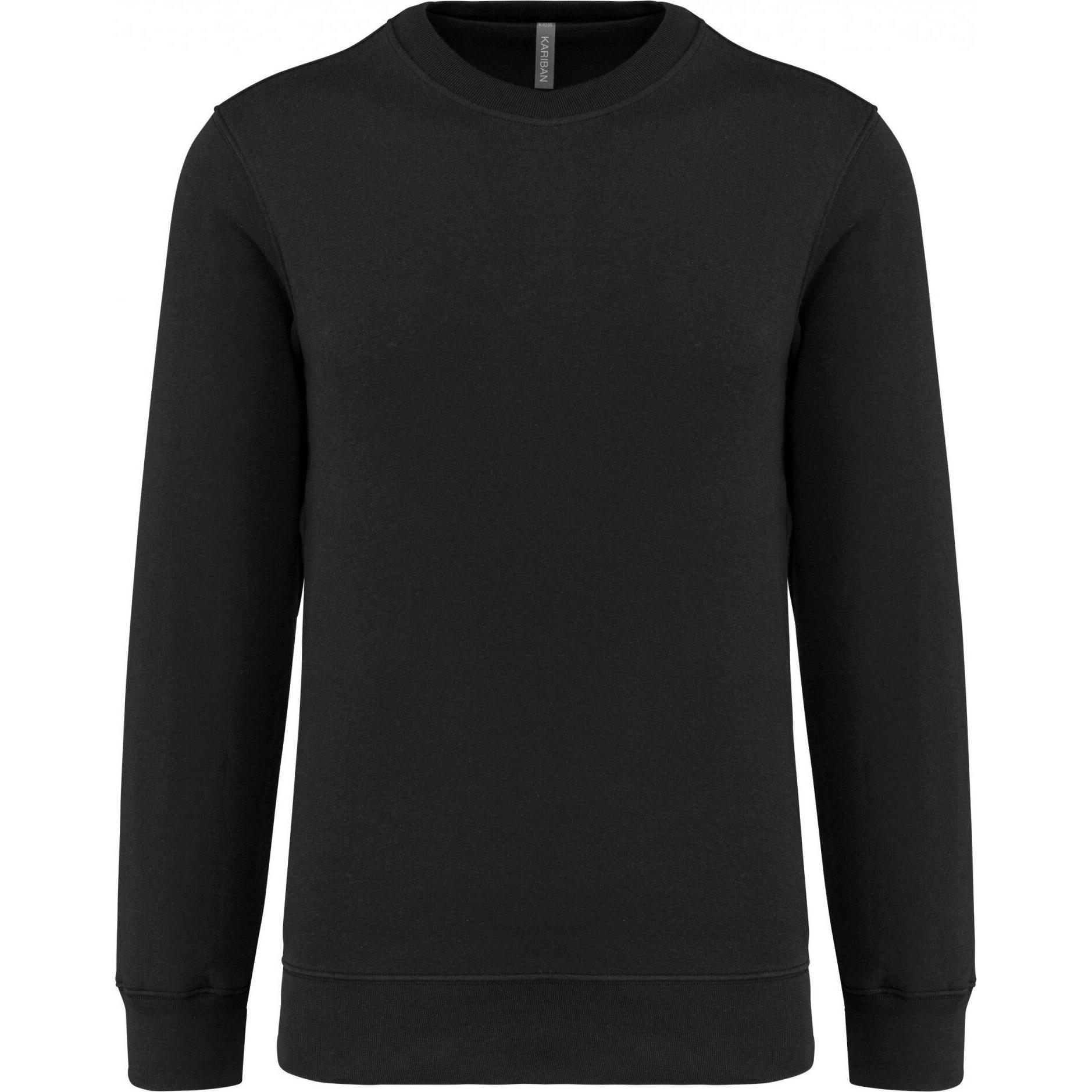Kariban, Pullover, Sweatshirt mit Rundhalsausschnitt, Schwarz, (3XL)